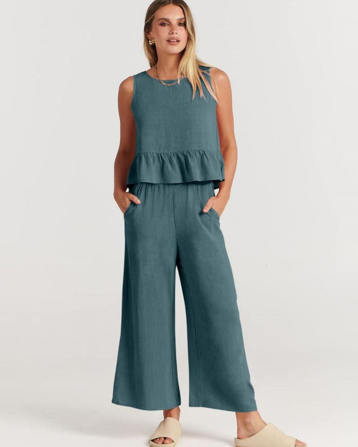 VALERINA - Casual Linen 2 Piece Set