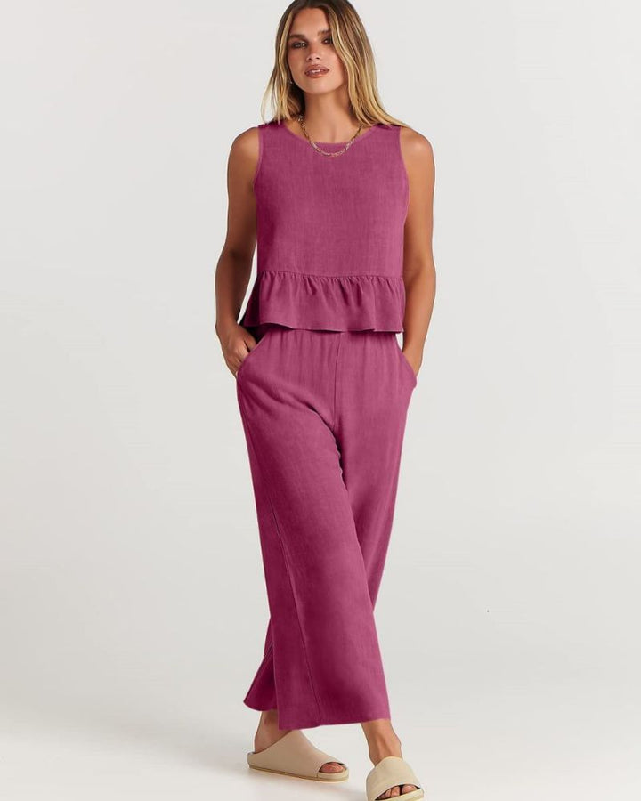 VALERINA - Casual Linen 2 Piece Set