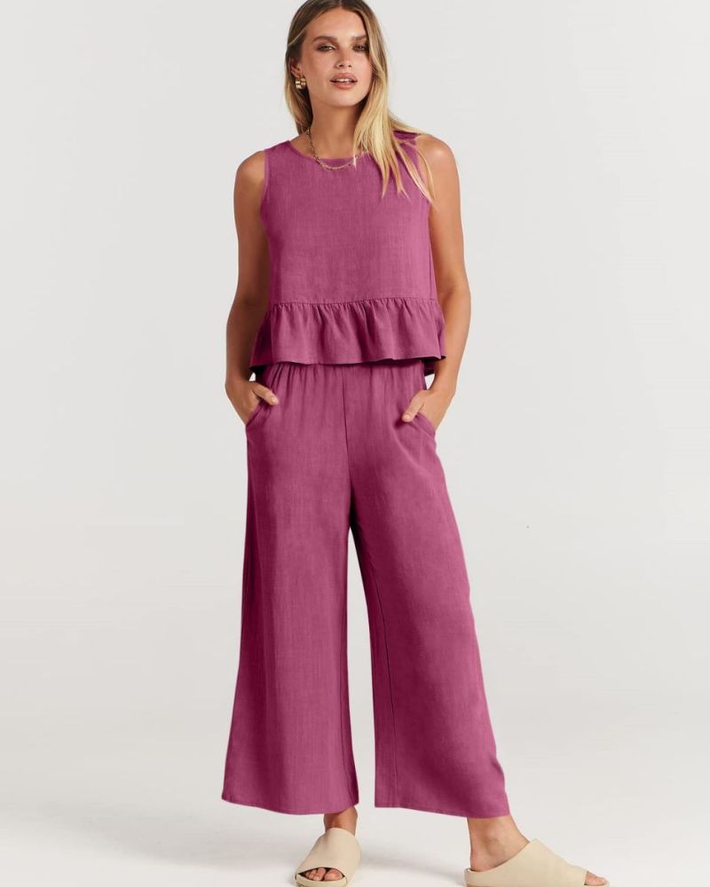 VALERINA - Casual Linen 2 Piece Set