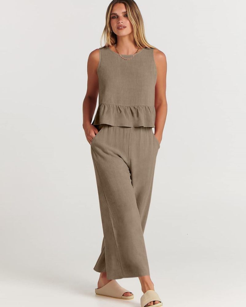 VALERINA - Casual Linen 2 Piece Set