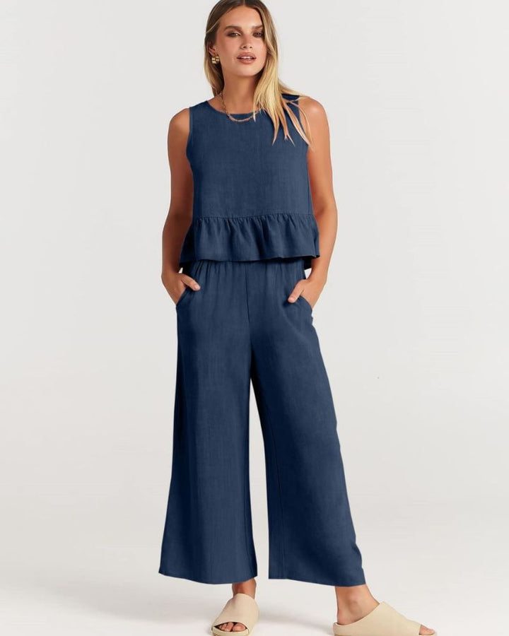 VALERINA - Casual Linen 2 Piece Set