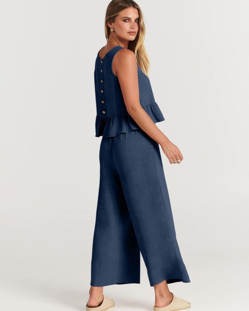 VALERINA - Casual Linen 2 Piece Set
