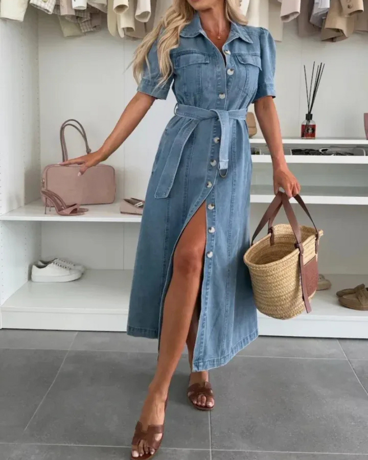 FINMERA - STYLISH DENIM DRESS