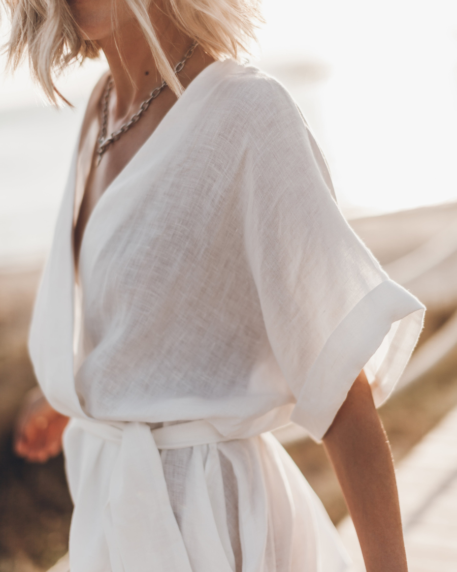 THE WILD - LINEN KIMONO DRESS