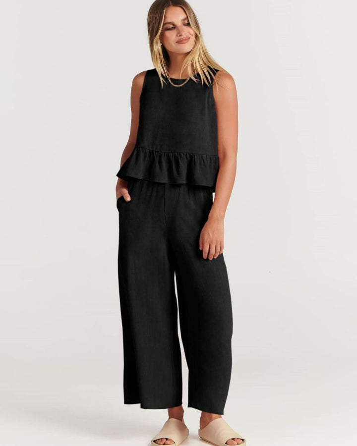 VALERINA - Casual Linen 2 Piece Set