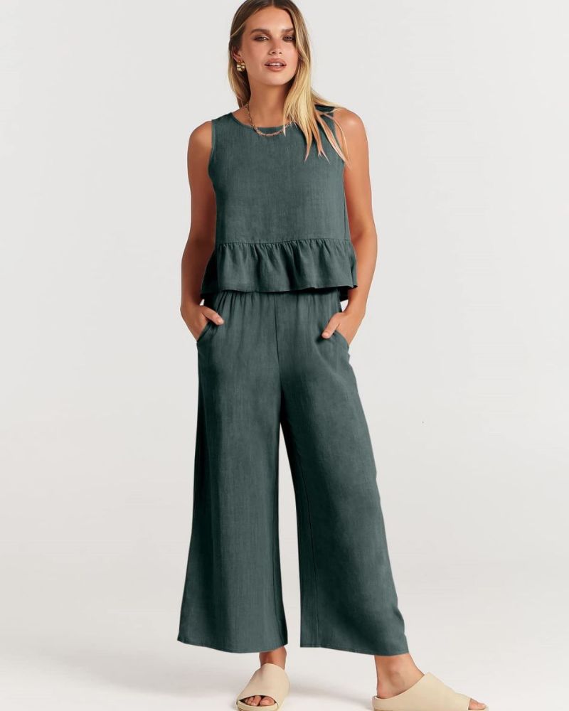 VALERINA - Casual Linen 2 Piece Set