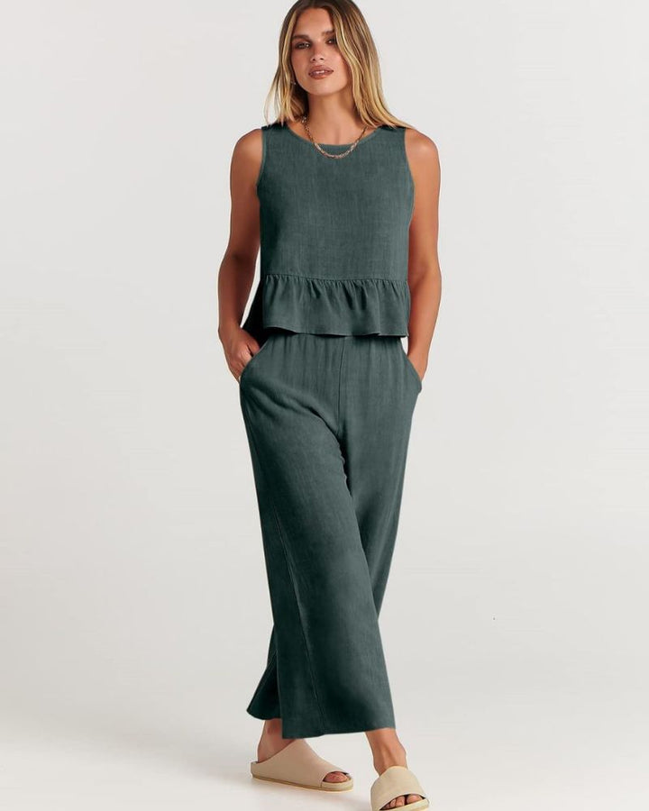 VALERINA - Casual Linen 2 Piece Set