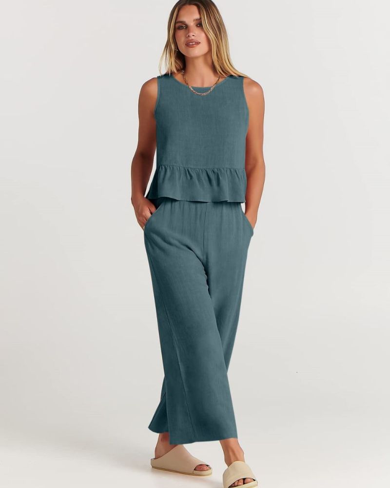 VALERINA - Casual Linen 2 Piece Set